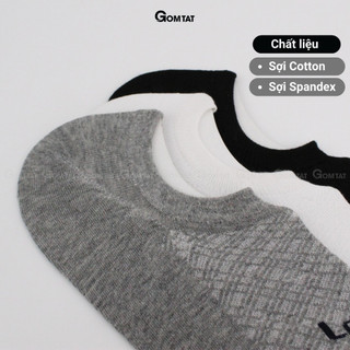 Tất nam đi giày lười LUXIS cao cấp, chất liệu cotton cao cấp, mềm mại êm chân kháng khuẩn - LUXIS-S08