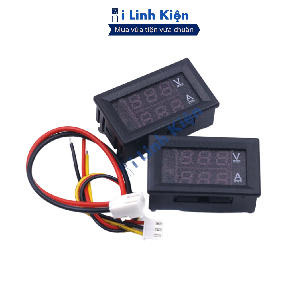 Vôn kế điện tử DC đo dòng và áp 10A 100V chất lượng cao ilinhkien.