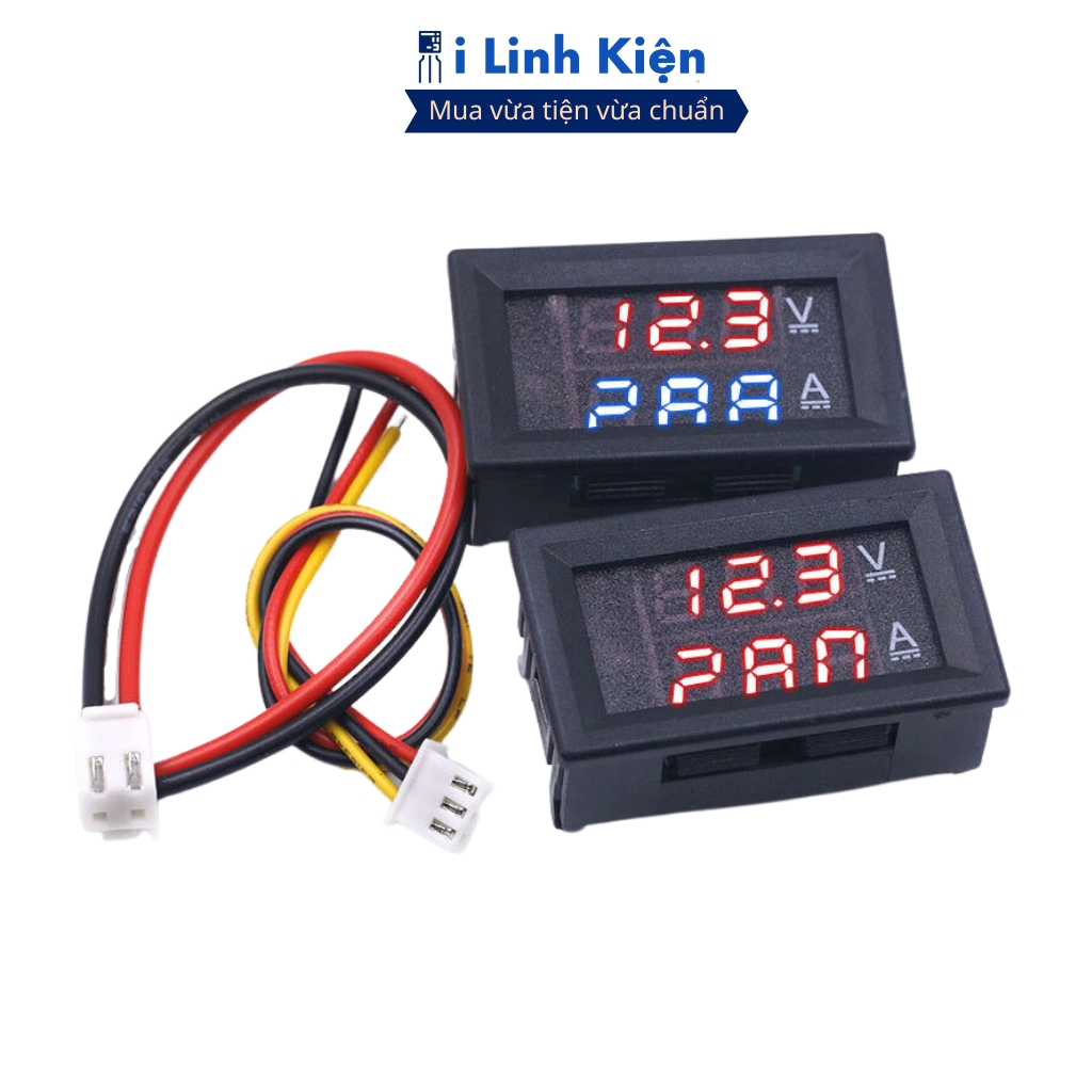 Vôn kế điện tử DC đo dòng và áp 10A 100V chất lượng cao ilinhkien.