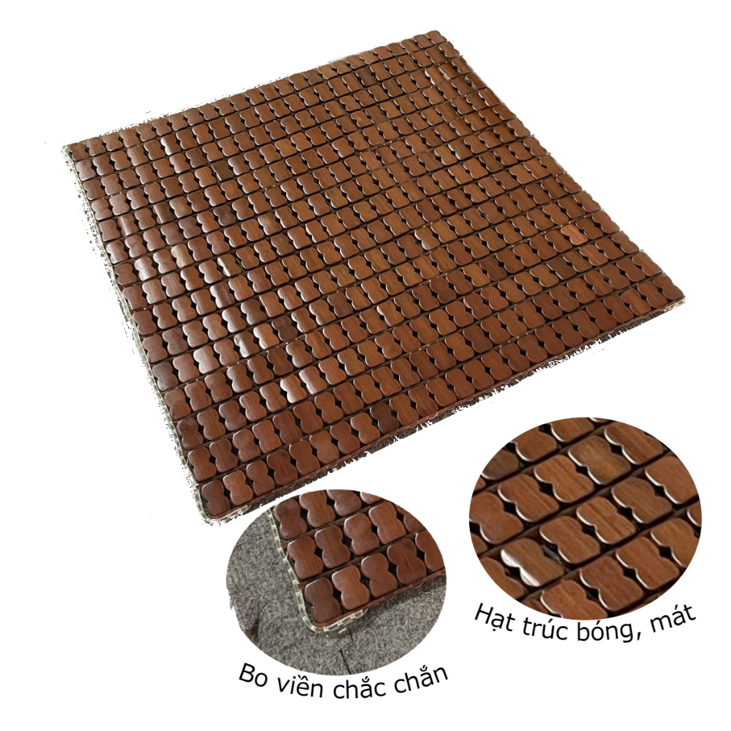 Lót ghế văn phòng 40x40cm, làm trừ cây trúc, mát, thoáng, bền, sạch