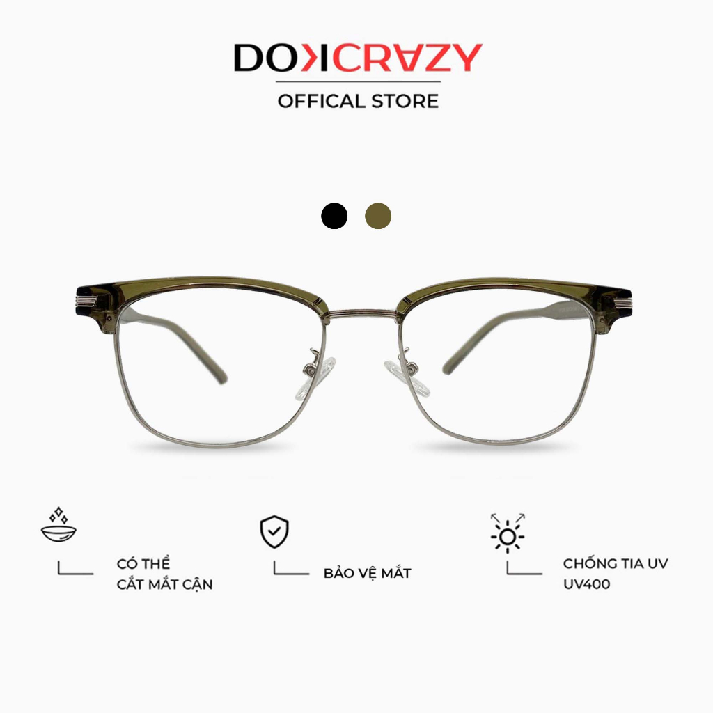 Ảnh Gọng kính kim loại DOKCRAZY SANJI Cao Cấp, Nam Nữ thời thượng, Basic, Chống ánh sáng xanh tia UV400 1