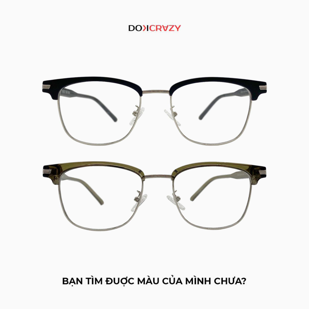 Ảnh Gọng kính kim loại DOKCRAZY SANJI Cao Cấp, Nam Nữ thời thượng, Basic, Chống ánh sáng xanh tia UV400 4