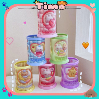 Ống Cắm Bút Để Bàn Hộp Đựng Đồ Dùng Học Tập Độc Lạ Cute In Hoạ Tiết Nổi 3D Timo DDT35