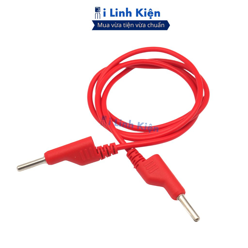 Dây bắp chuối 2 đầu 4mm dài 1 mét chất liệu silicon mềm dẻo chính hãng ilinhkien