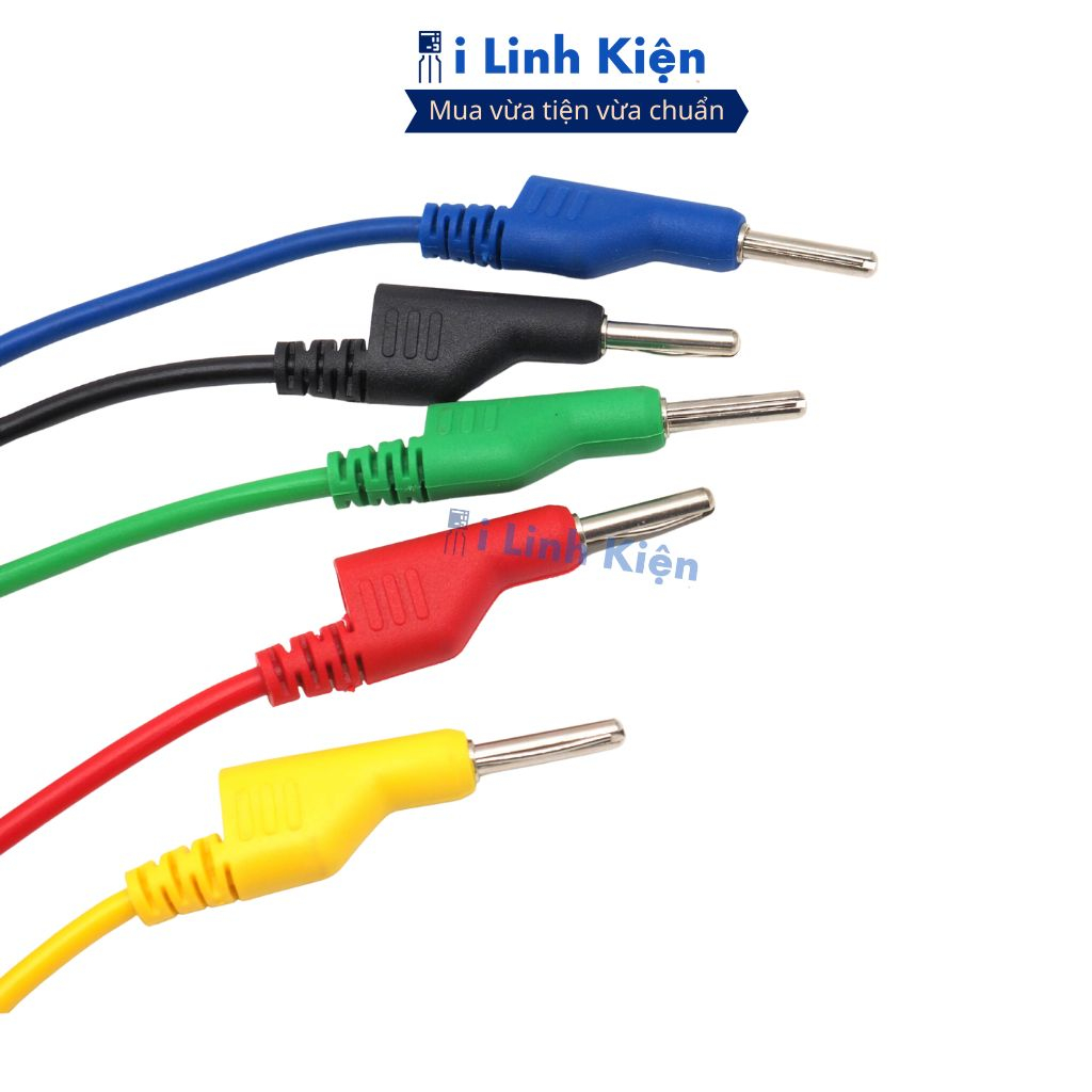 Dây bắp chuối 2 đầu 4mm dài 1 mét chất liệu silicon mềm dẻo chính hãng ilinhkien