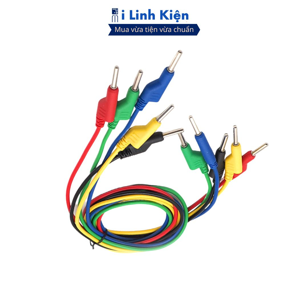 Dây bắp chuối 2 đầu 4mm dài 1 mét chất liệu silicon mềm dẻo chính hãng ilinhkien