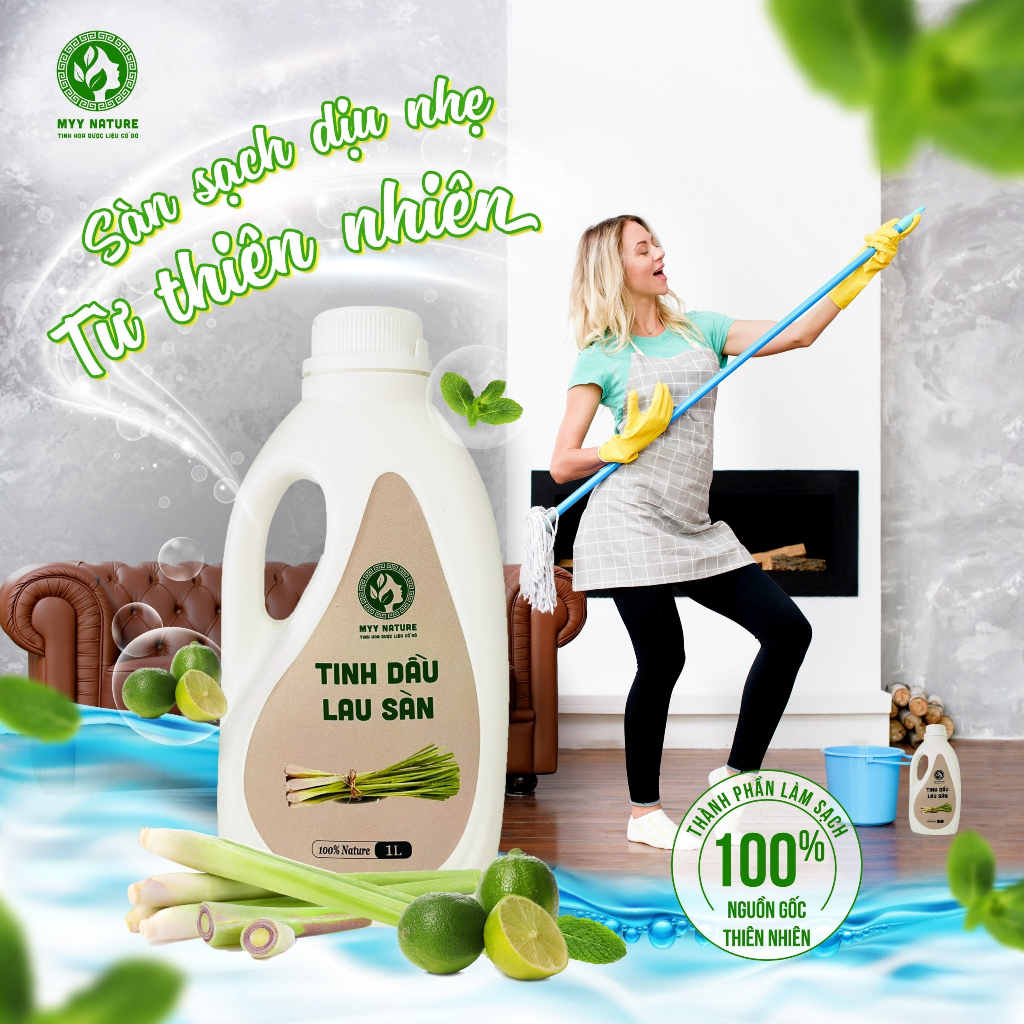 Tinh Dầu Lau Sàn Myy Nature Chai 500ml/1000ml - Sạch Nhanh, Khử Mùi Và Xua Đuổi Côn Trùng Hiệu Quả