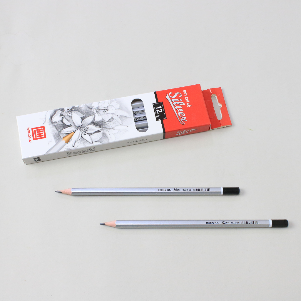 Ảnh Bút chì gỗ 2B Hồng Hà Siliver - 3532 4