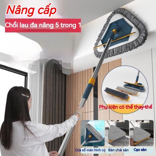 Cây lau tường trần nhà 5in1, chổi lau kính đa năng hình tam giác ...