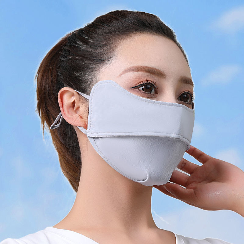 Khẩu trang chống nắng Luxury Ice Silk, chống tia UV, chất lụa băng mềm mịn mát thông thoáng KT02