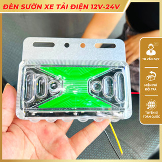 Đèn chiếu sáng gắn sườn xe tải, xe thùng, xe ben chữ X dùng điện 12v và 24v