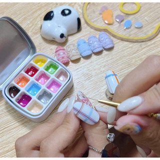 Khay thiết chiết sơn gel , màu vẽ nail