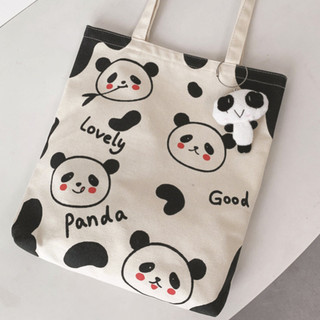Túi Vải Canvas Gấu Trúc Dễ Thương MEILI STORE