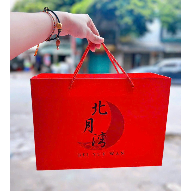 [1cái] Túi giấy đựng bánh liu - túi đựng 2hộp