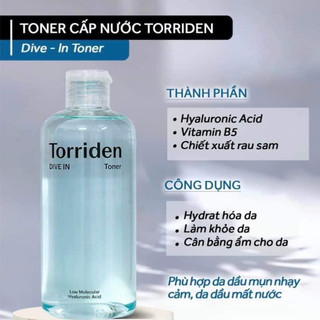 [Torriden] Toner Cấp Nước Torriden Dive In Low Molecular Hyaluronic Acid