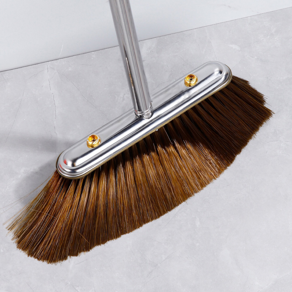 Chổi quét nhà sợi cước lông mềm tay cầm inox kích thước 126cm 96cm ...