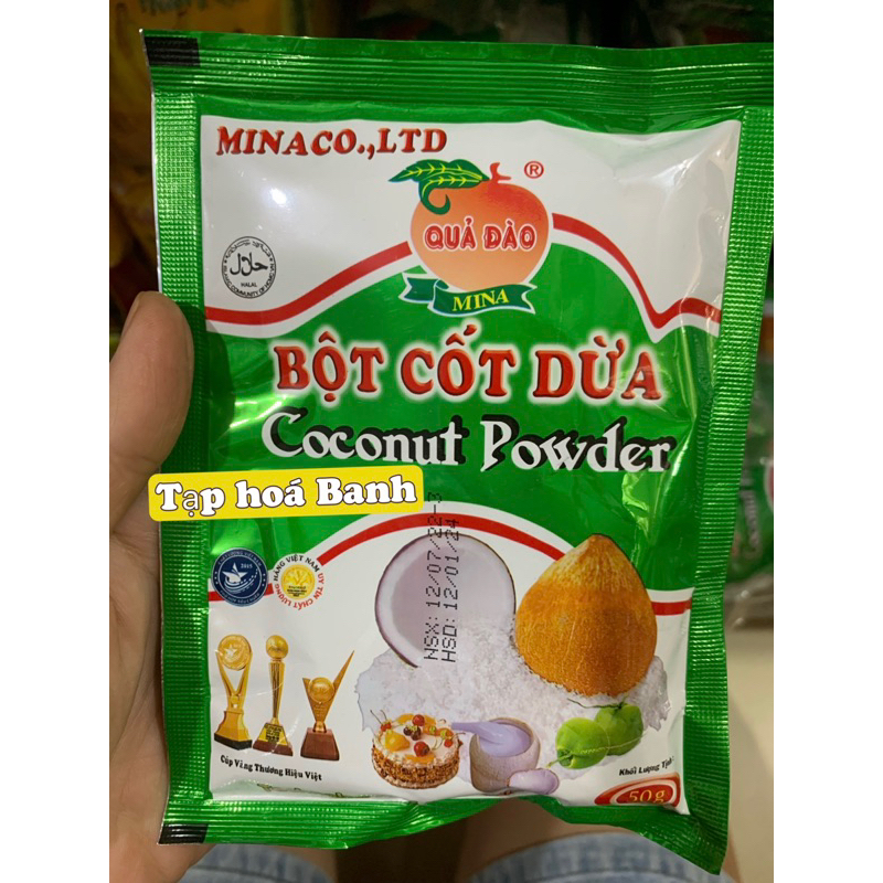 Bột cốt dừa quả đào Minaco ( gói 50g ) | Shopee Việt Nam