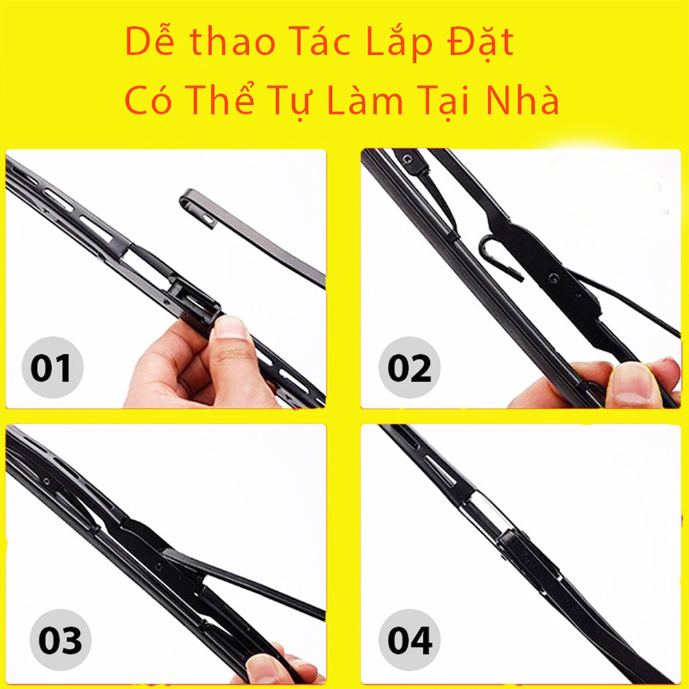 [TSG]- Gạt Mưa Ô Tô Khung sắt lưỡi silicon, Dùng Các xe Mitsubishi : Xpander, Outlander, Attrage, Mirage, Pajero, Zinger