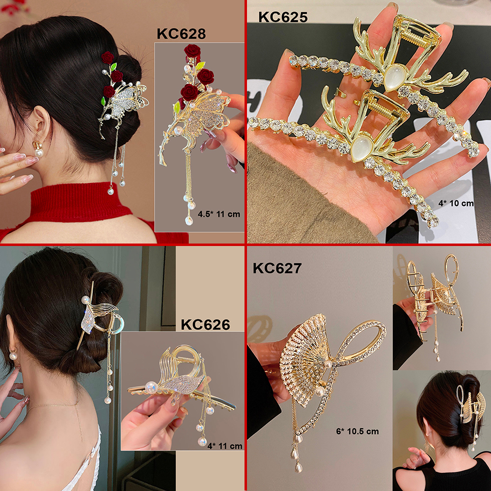 Ảnh GOTI - Phụ Kiện Tóc – Kẹp Tóc Kim Loại Hàn Quốc Cỡ Lớn Hottrend Kẹp Càng Cua Hoa Nơ Cho Nữ KC612 4