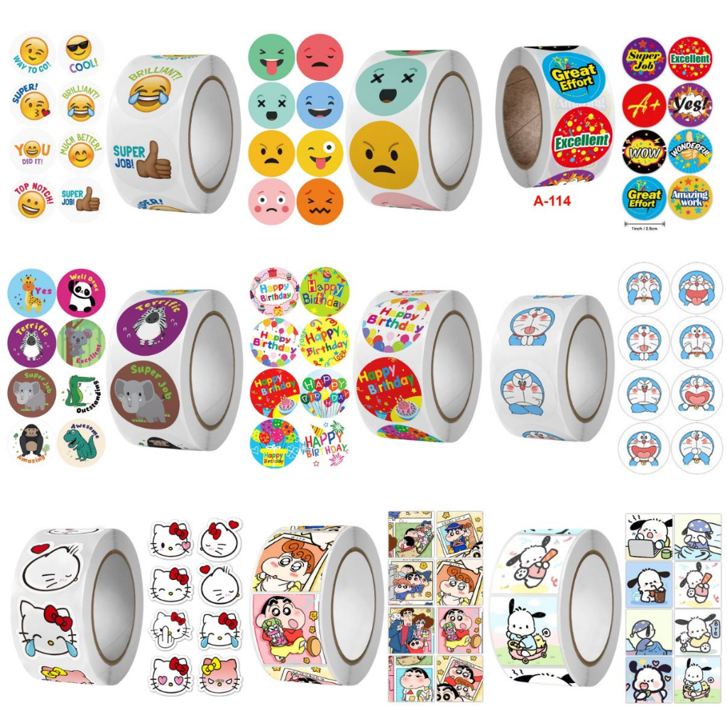🍉Cuộn 500 sticker khen thưởng, khích lệ động viên nhiều mẫu DUASHOP🍉 ...