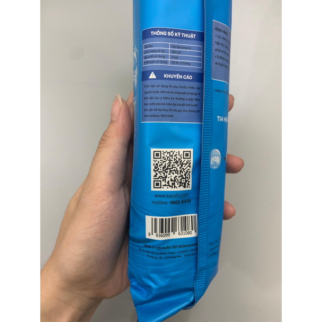 Lõi Lọc Nước Far Infrared Karofi Số 7 Hồng Ngoại Xa Chức Năng Hoạt Hóa Phân Tử Nước