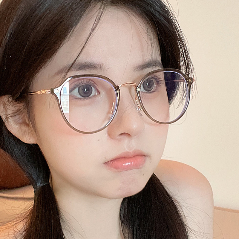 Gọng kính cận nữ nam thời trang cao cấp mắt kính không độ chống ánh sáng xanh và tia UV phong cách Hàn Quốc HANASO 120