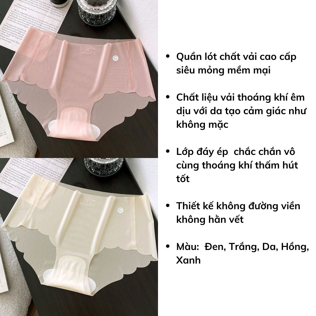 Quần lót nữ su lụa cao cấp kháng khuẩn khử mùi quyến rũ siêu mỏng ôm body siêu tôn dáng LANIXA L1029