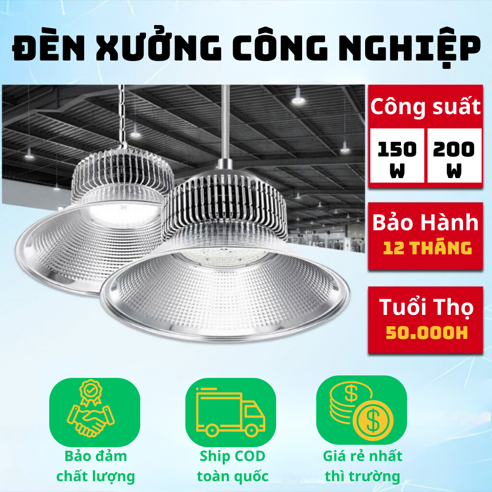 Đèn Led Nhà Xưởng, Chao Đèn Led, Đèn Công Nghiệp Nhà Xưởng 150w, 200w ...