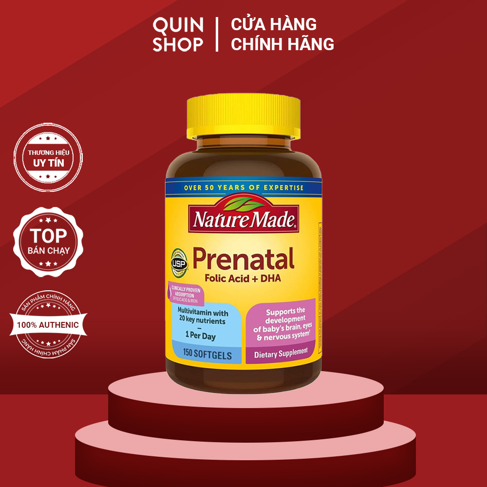 Viên Uống Vitamin Mẹ Bầu Nature Made Prenatal Dha 200mg Shopee Việt Nam