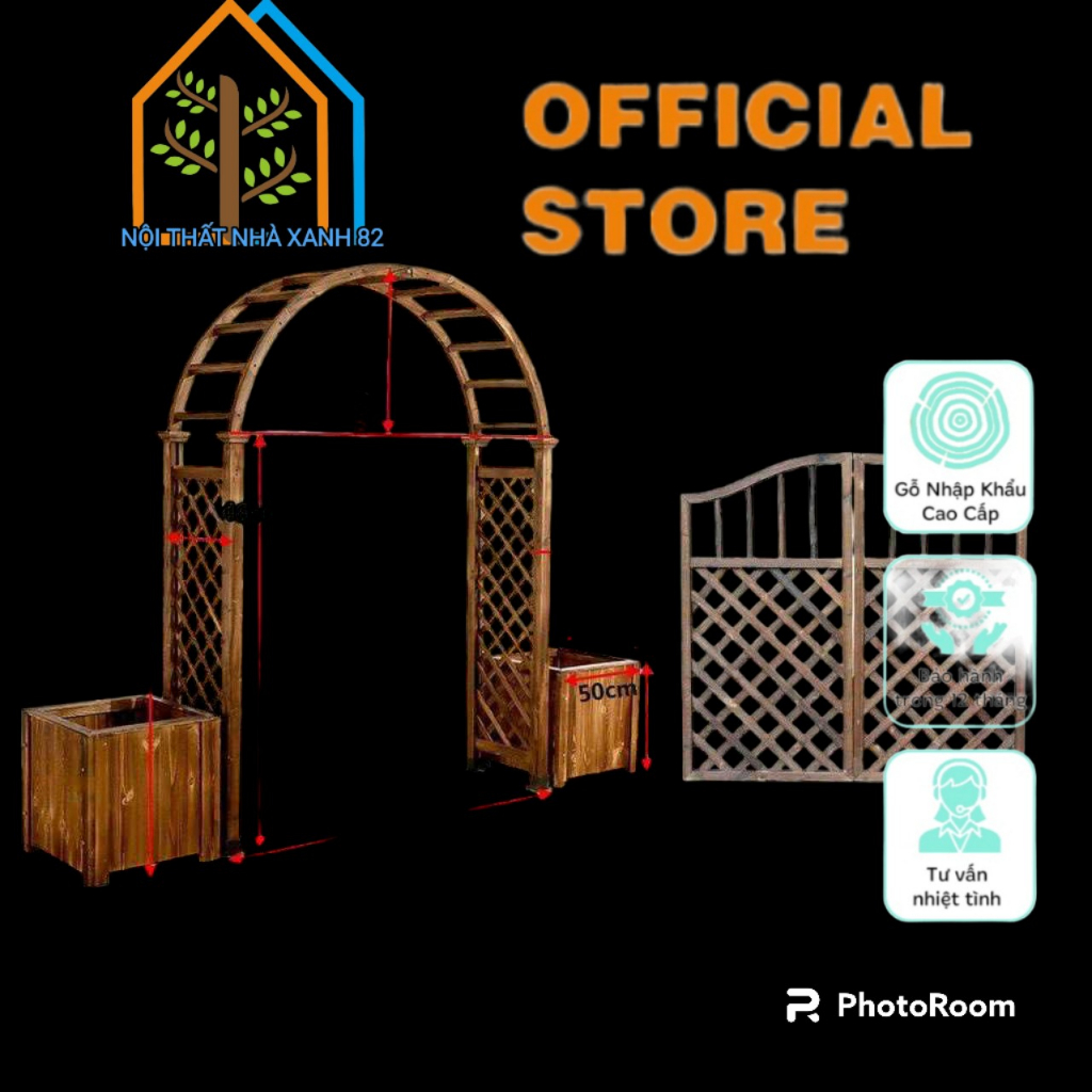 CỔNG GỖ TRANG TRÍ SÂN VƯỜN HOMESTAY QUÁN CAFE.