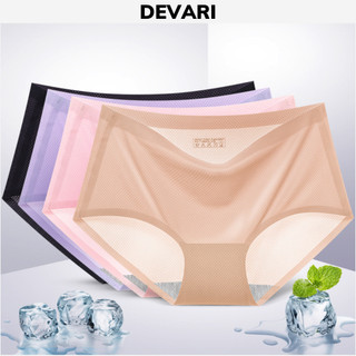 Quần lót nữ thun lạnh đúc su cao cấp không đường may thoáng mát ôm trọn vòng 3 quyến rũ DEVARI L1139