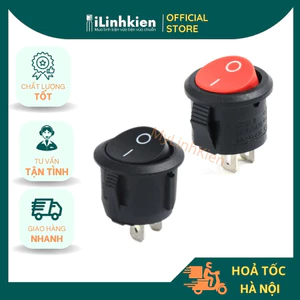 Công tắc bập bênh tròn KCD1-105 6(4)A 250V 2P chất lượng cao.
