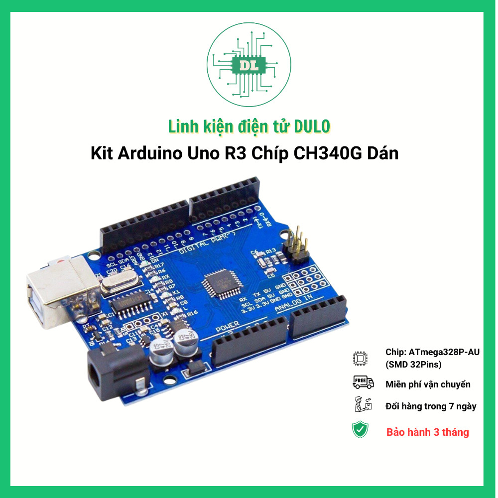 Mạch Arduino Uno R3 ATmega328P CH340 (Chip Dán -SMD) | Shopee Việt Nam