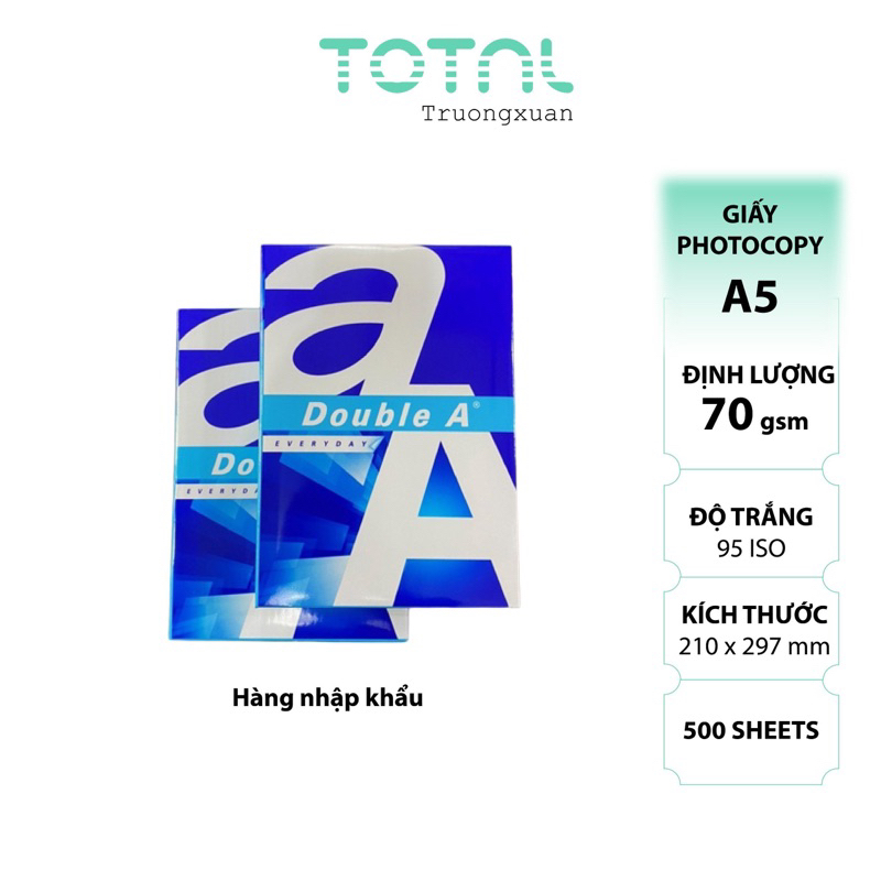 Giấy A5 Double A 70gsm nhập khẩu Thái Lan | Shopee Việt Nam