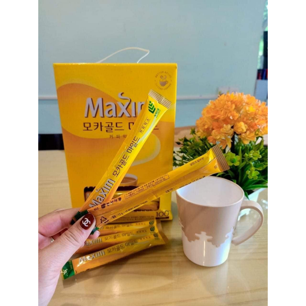 CÀ PHÊ MAXIM HÀN QUỐC MOCHA GOLD 100 GÓI - 맥심 커피 모카골드 마일드