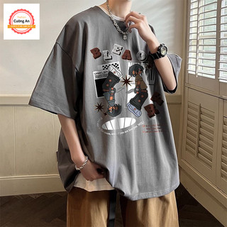 Áo thun nam, áo phông nam tay ngắn, tay lỡ cổ tròn chất thun lạnh dày dặn thoáng mát  ATN001 - Cường An Fashion
