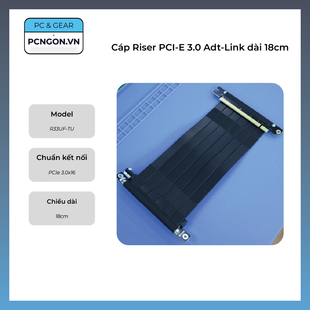 [PCNGON] Cáp Riser PCI-E 3.0 Adt-Link dài 18cm | Shopee Việt Nam