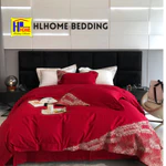 Set chăn ga gối lụa thêu hoa , gu tinh tế, nữ tính, chất lụa mềm mịn mê ly hàng mới về hlhome bedding — ảnh 3