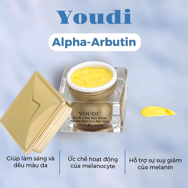 Kem giảm nám tàn nhang đồi mồi ngăn ngừa lão hoá YOUDI 20gam