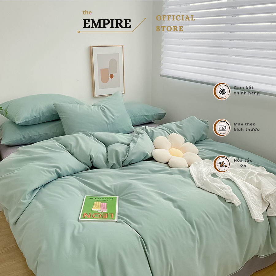 Bộ chăn ga gối nệm 5 món EMPIRE set ga trải giường cotton tici bo chun drap- Empire Bedding & Decor