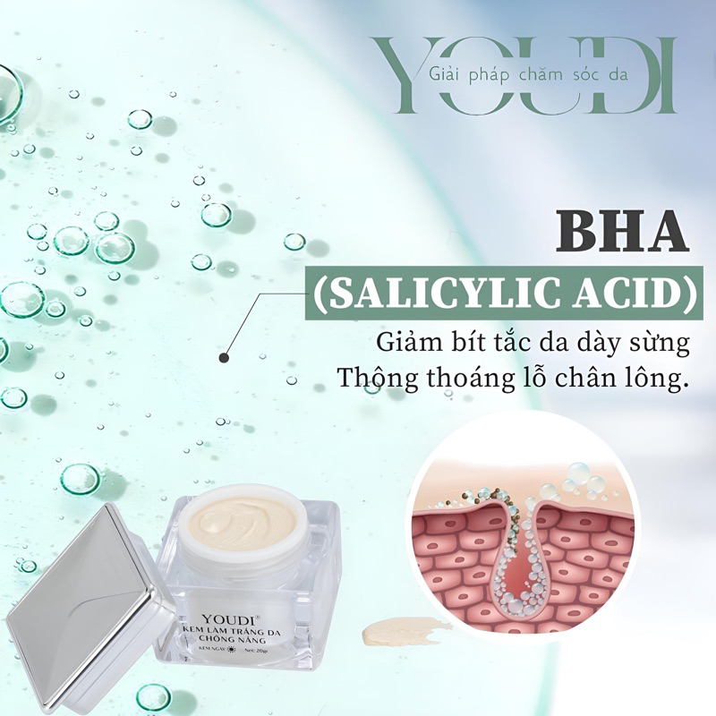 Kem dưỡng trắng căng bóng mềm mịn da YOUDI 20gam