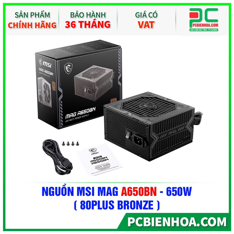 NGUỒN MSI MAG A850GL PCIE5 - 850W ( 80 PLUS GOLD / FULL MODULAR ) –  PCBIENHOA