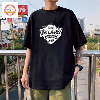 Áo thun nam, áo phông nam tay ngắn, tay lỡ cổ tròn chất thun lạnh dày dặn thoáng mát  ATN015 - Cường An Fashion