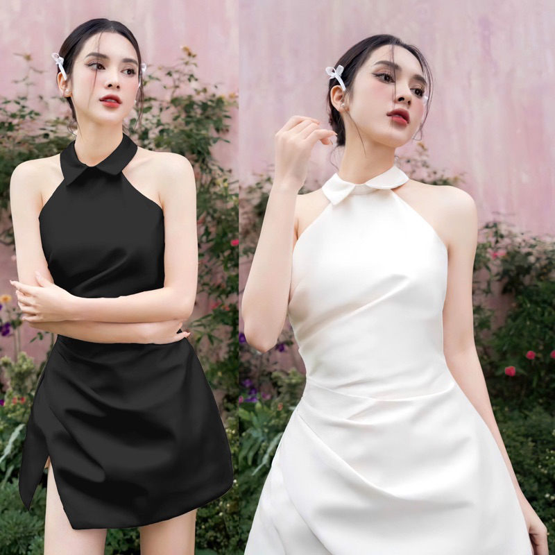 Đầm nữ thiết kế cổ lọ thương hiệu Đầm Váy Mina chất liệu Cotton cao cấp – MN233