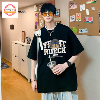 Áo thun nam, áo phông nam tay ngắn, tay lỡ cổ tròn chất thun lạnh dày dặn thoáng mát  ATN034 - Cường An Fashion