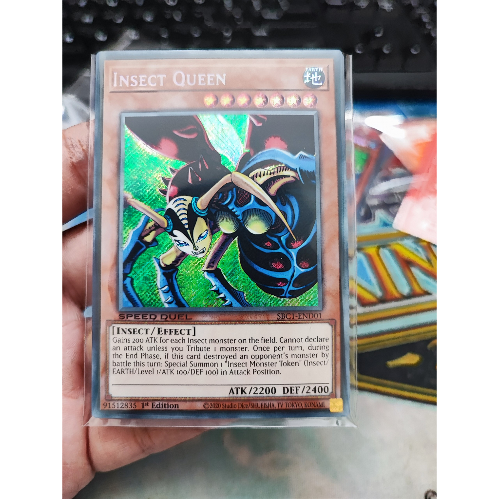 Yugioh Funny Shop] 1 l th bi Insect Queen - SBC1-END01 - Secret Rare 1st  Edition | Shopee Vit Nam