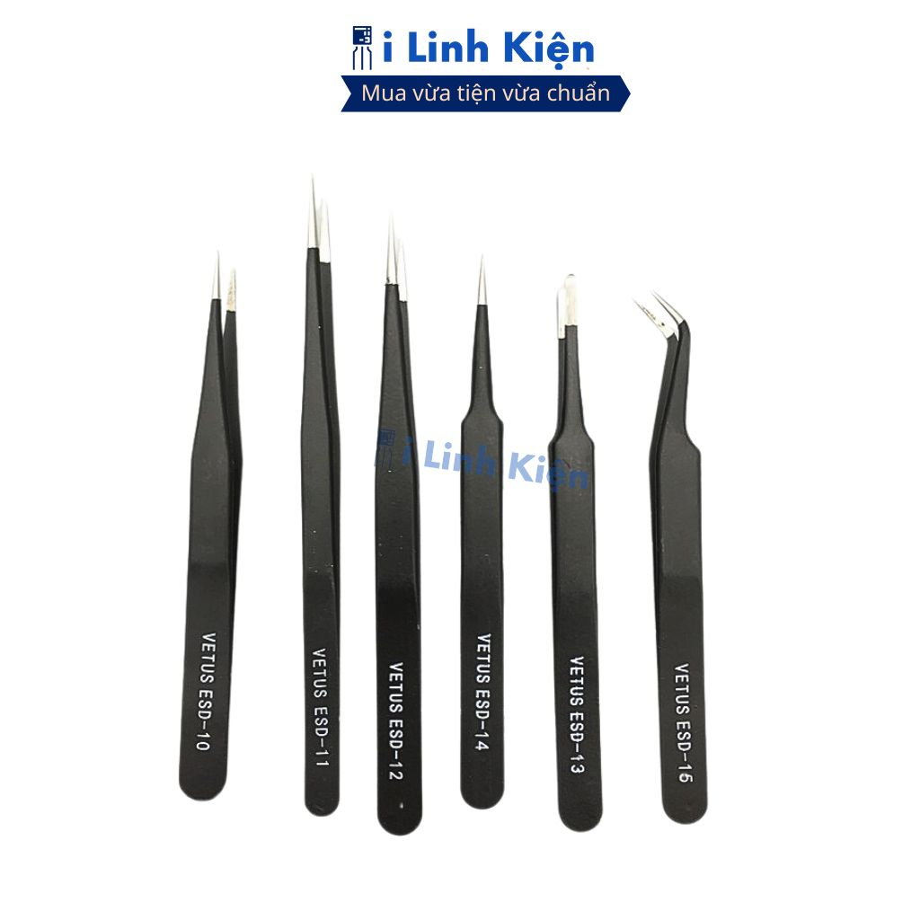 Combo 10 nhíp gắp linh kiện điện tử chống tĩnh điện chất lượng tốt ilinhkien