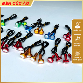 Đèn cúc áo trang trí ga lăng ô tô nhiều màu sắc, dùng điện 12v, không nháy