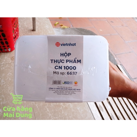 Combo 10 hộp nhựa đựng thực phẩm chữ nhật 1000ml Việt Nhật 6637 AMIZIN
