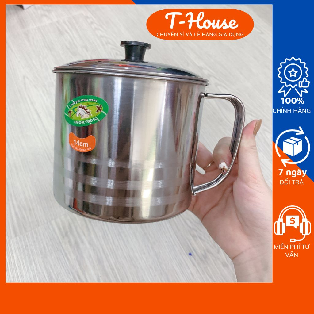 Ca uống nước inox, cốc inox, Ca-cốc inox có quai kèm nắp có đủ size ...